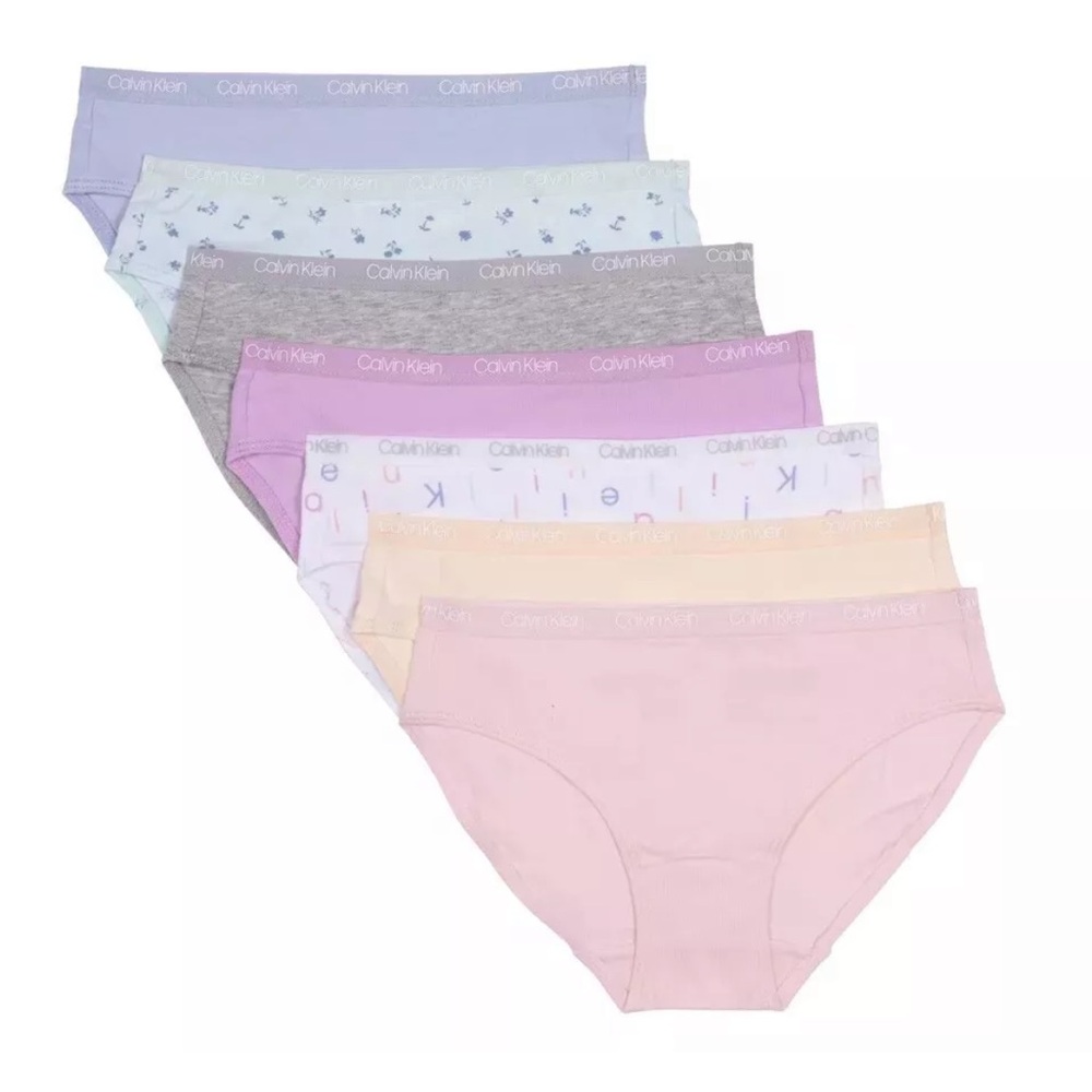 calvin klein 7 pack girls bikini L & XL
